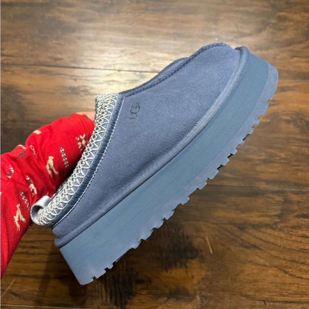 UGG Blue Platform Slip-Ons